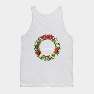 Christmas wreath Tank Top